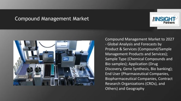 Compound Management Market to Set Phenomenal Growth from 2019 to 2027