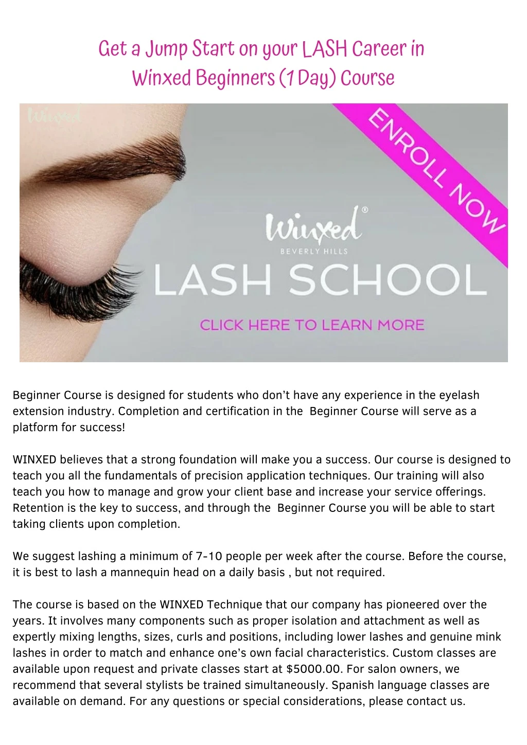 get a jump start on your lash career in winxed