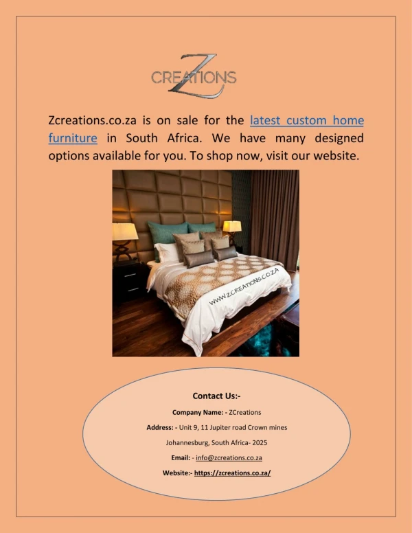 Home Furniture for Sale in South Africa | Zcreations.co.za