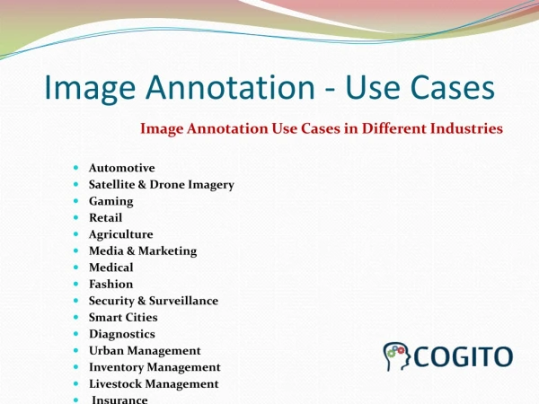 Use Cases Of Image Annotation Services For Artificial Intelligence