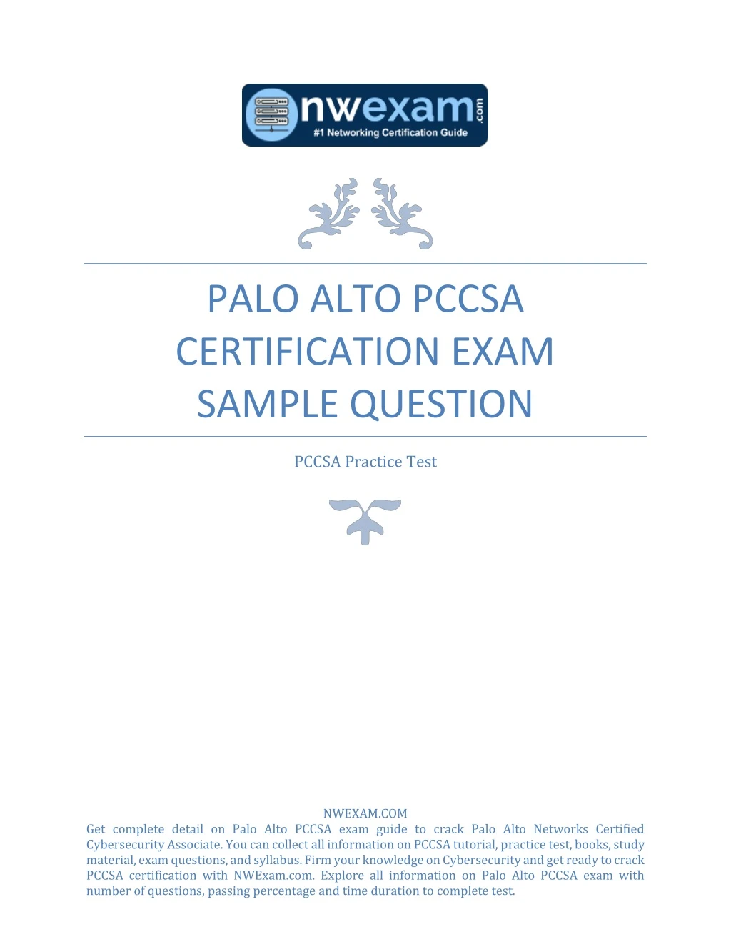 palo alto pccsa certification exam sample question