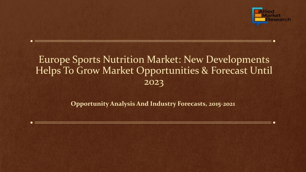europe sports nutrition market new developments