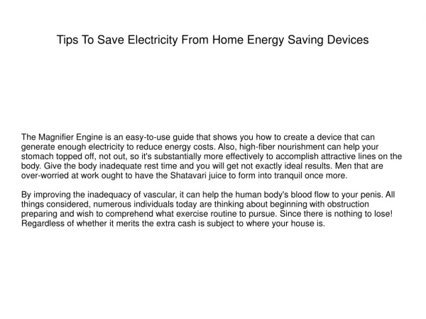 Tips To Save Electricity From Home Energy Saving Devices