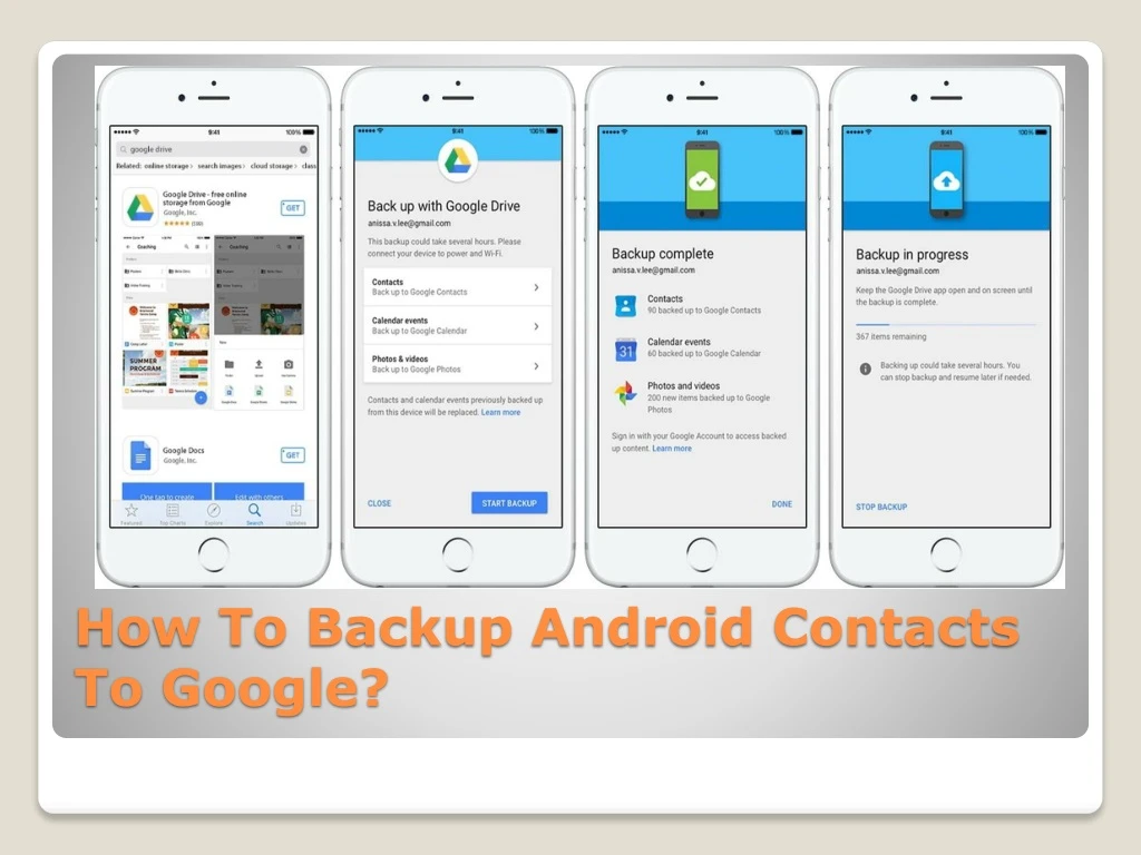 how to backup android contacts to google