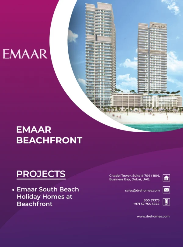 Emaar South Beach Holiday Homes at Beachfront, Dubai