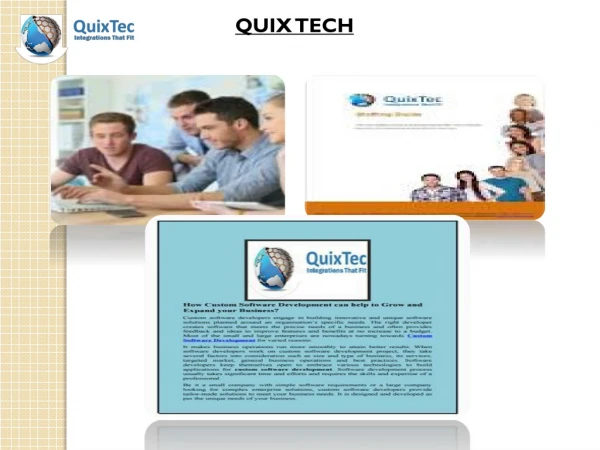 Custom Solution Development - www.quixtec.com