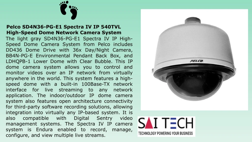 pelco sd4n36 pg e1 spectra iv ip 540tvl high