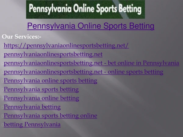 Pennsylvania online betting