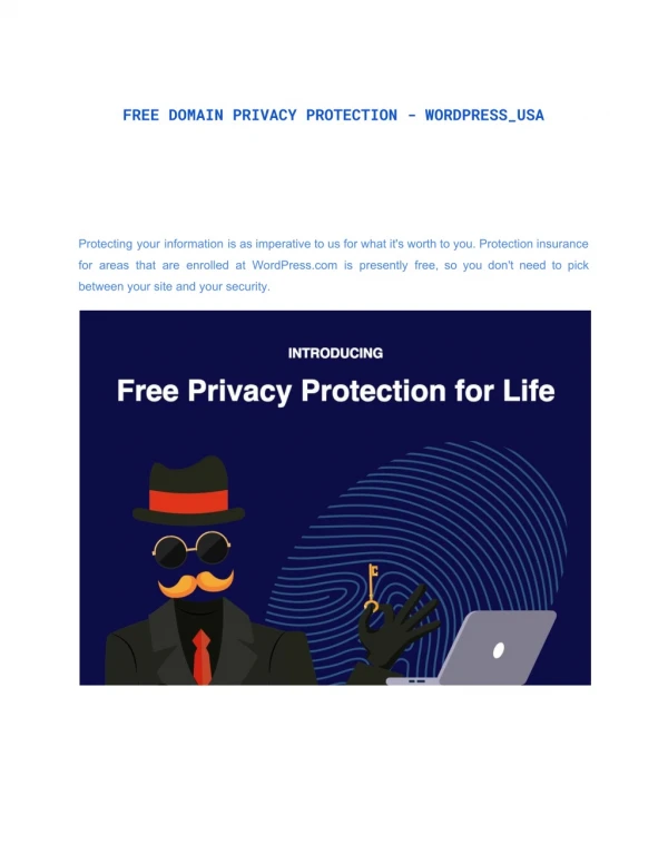 FREE DOMAIN PRIVACY PROTECTION - WORDPRESS_USA