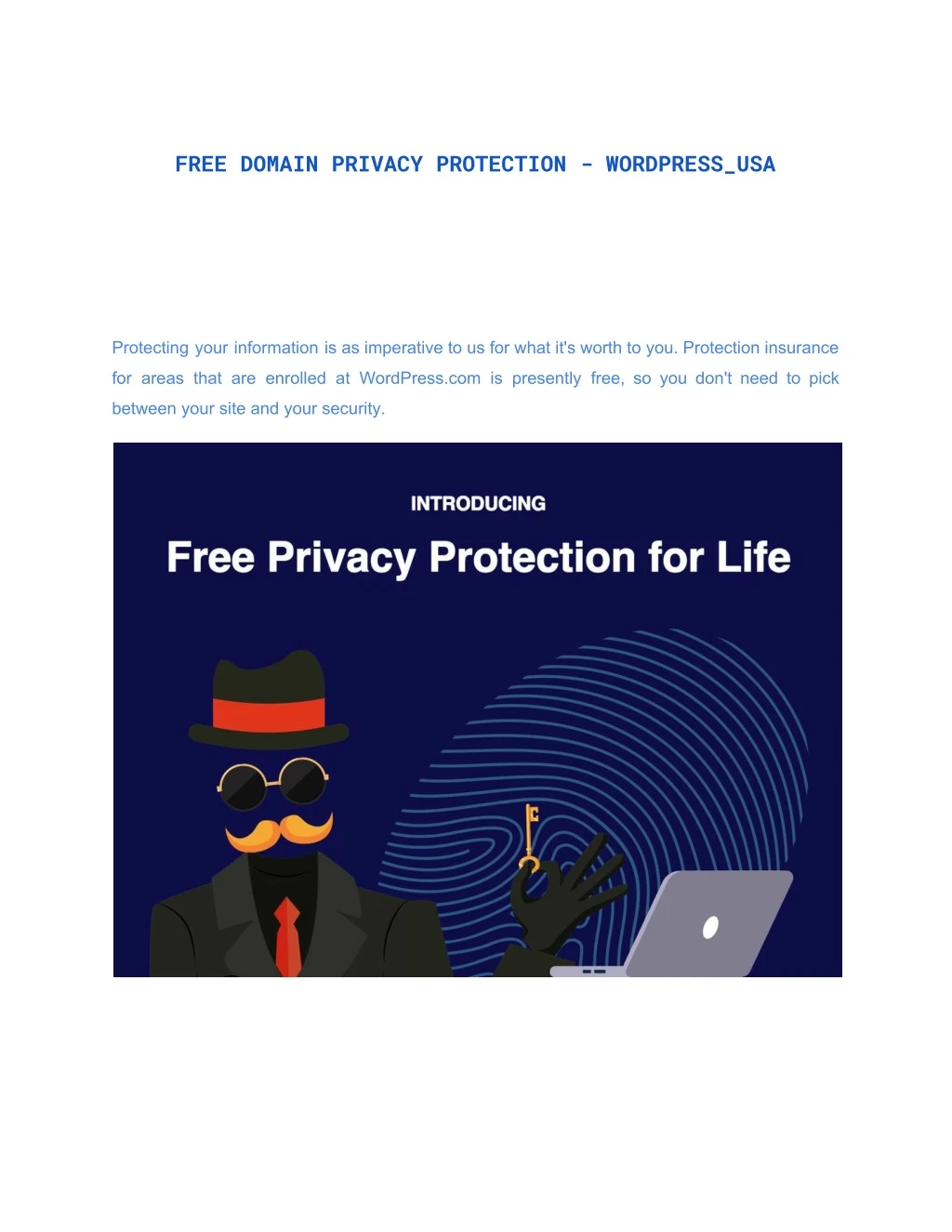 free domain privacy protection wordpress usa