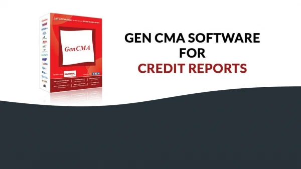 Gen CMA: Credit Monitoring Arrangement Data Software