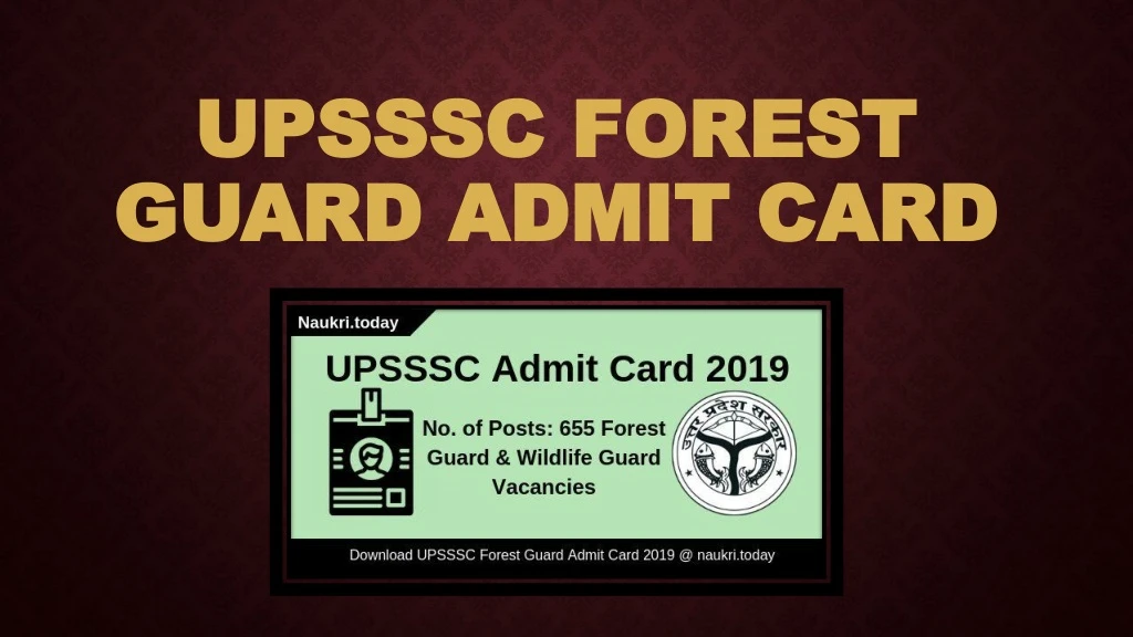 upsssc forest upsssc forest guard admit card