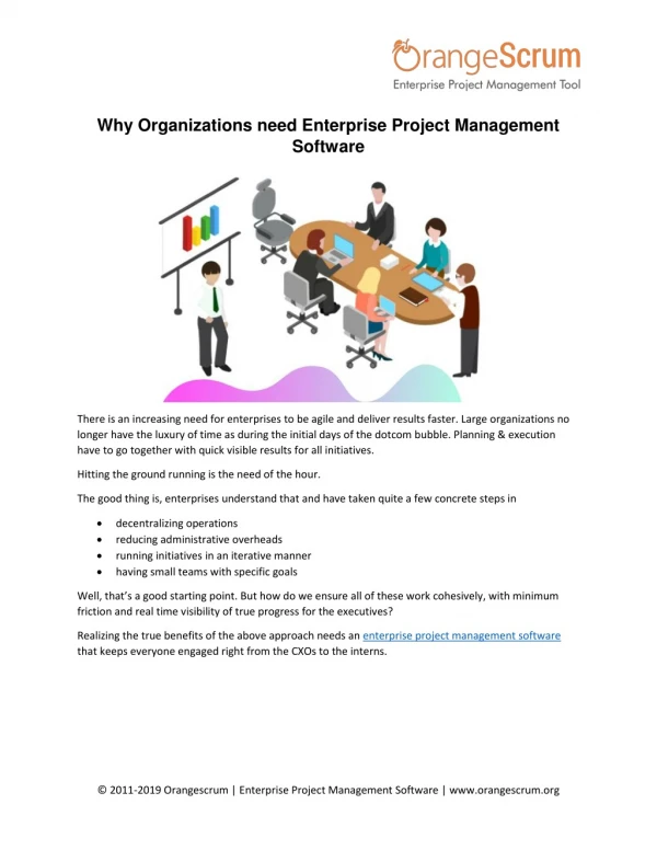 Why Organizations Need Enterprise Project Management Software