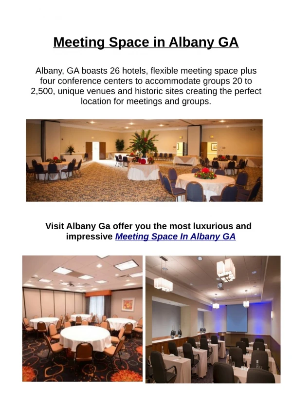 Welcoming Meeting Space in Albany GA