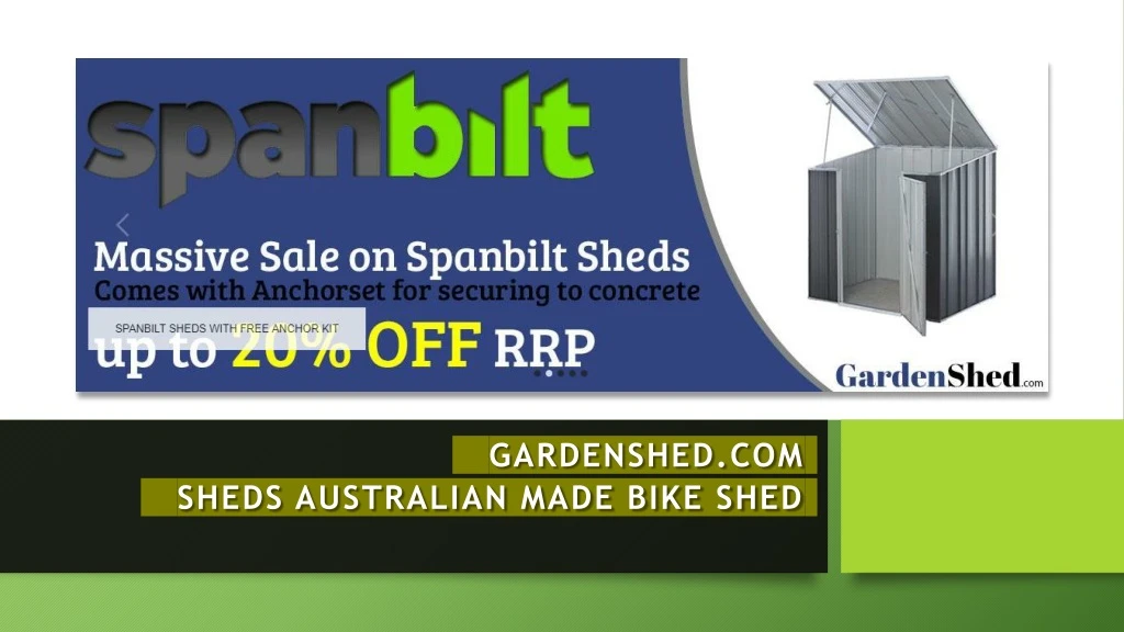 gardenshed com sheds australian made bike shed