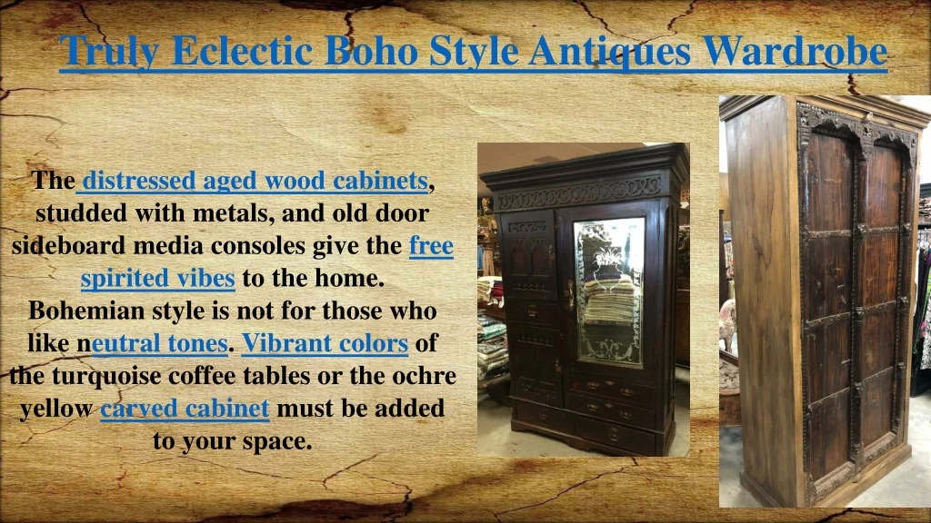 truly eclectic boho style antiques wardrobe