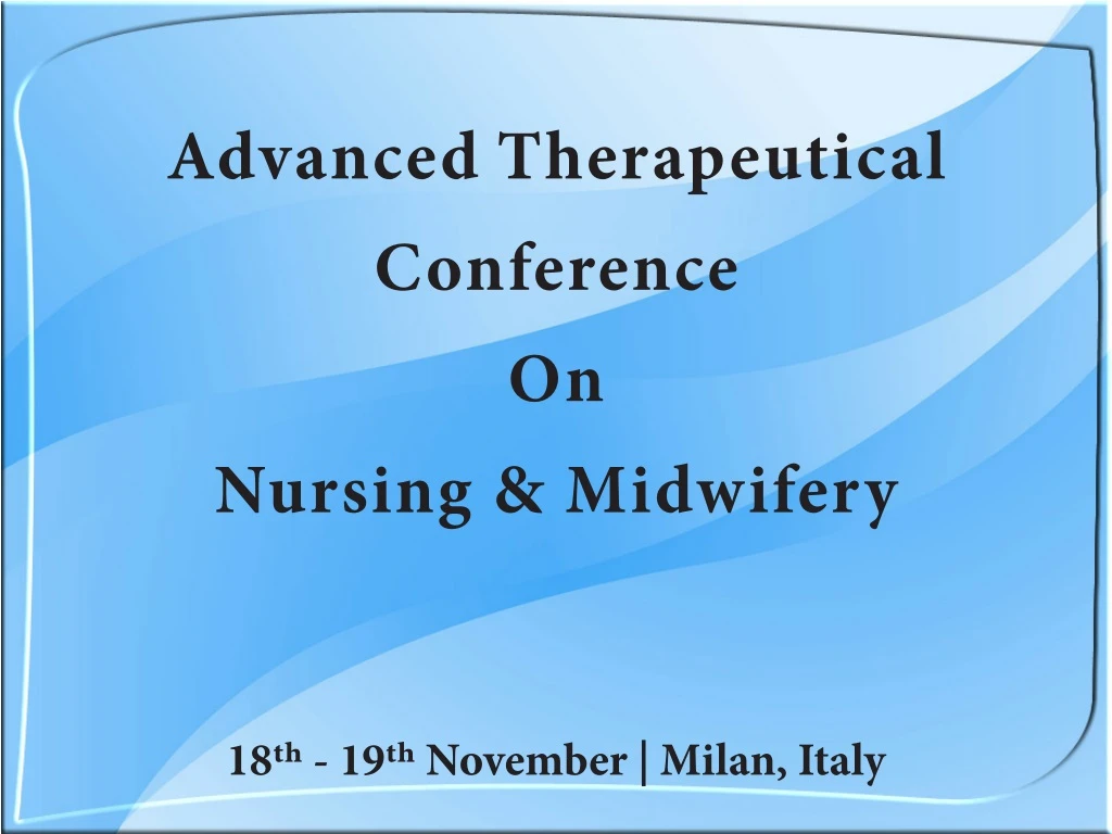 advanced therapeutical conference on nursing