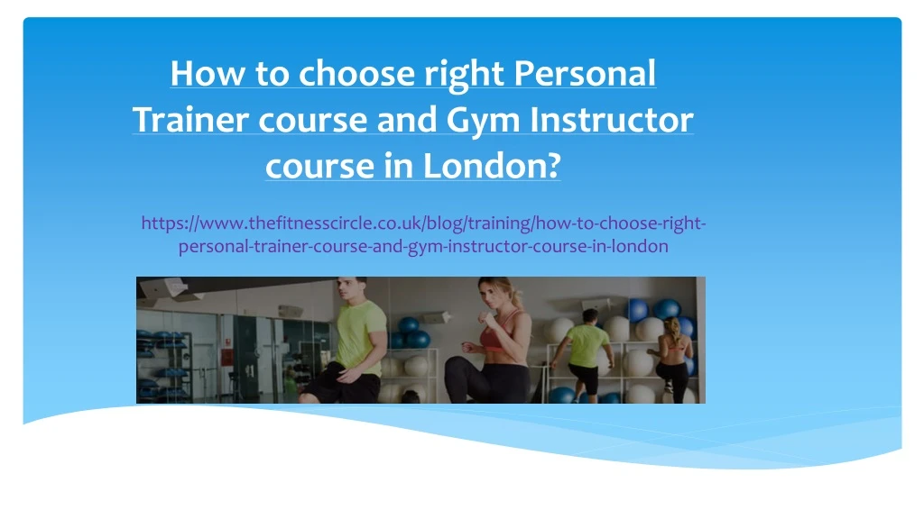 how to choose right personal trainer course
