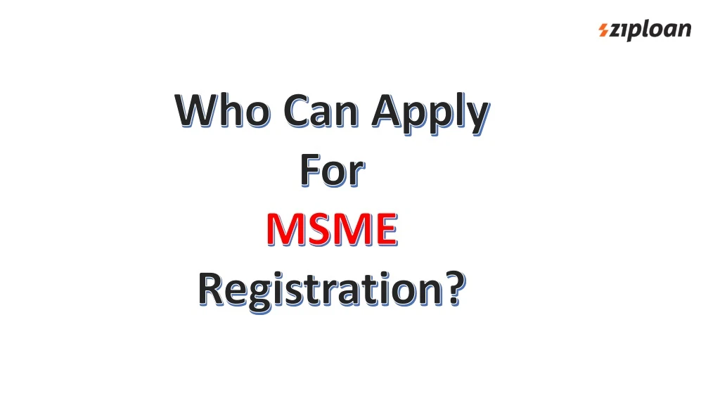 who can apply for msme registration