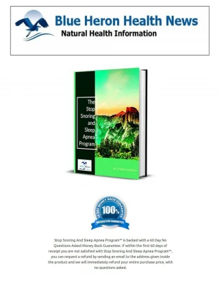 (PDF) The Stop Snoring and Sleep Apnea Program PDF Download - slide 1