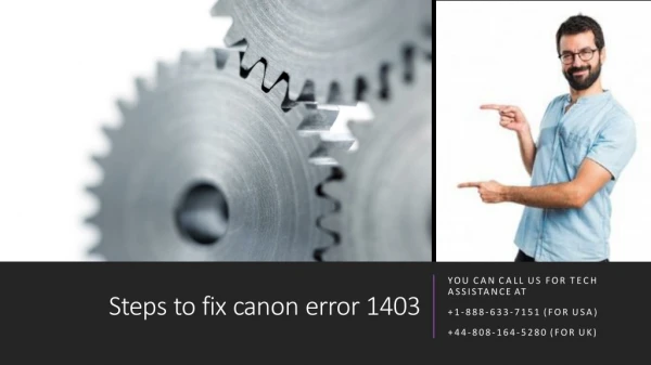 Steps to fix canon error 1403