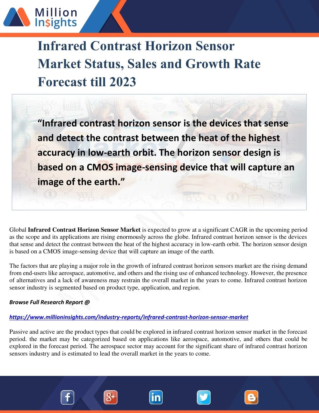 infrared contrast horizon sensor market status