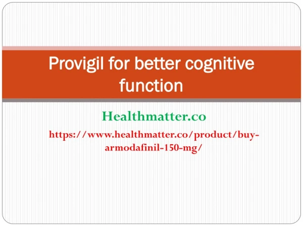 Provigil smart drug for better cognition