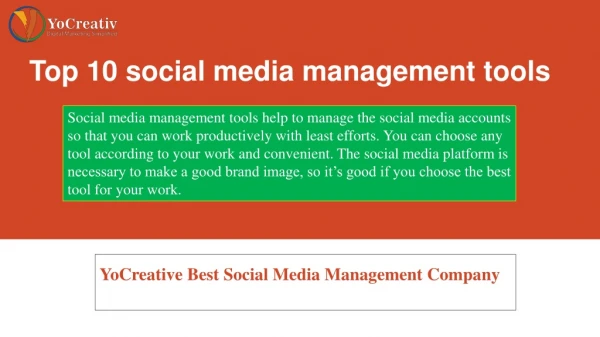 Top 10 social media management tools