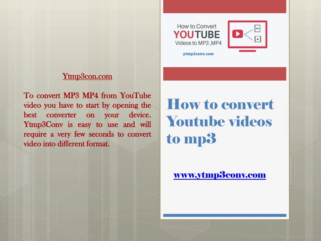 how to convert youtube videos to mp3 www ytmp3conv com