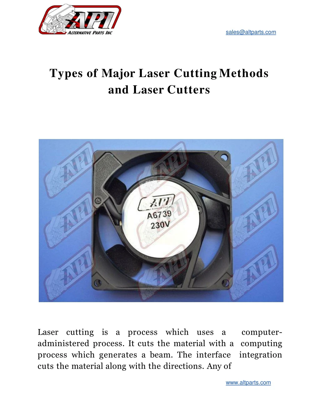 types of major laser cutting methods and laser cutters