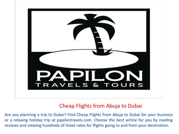 Cheap Flights from Abuja to Dubai