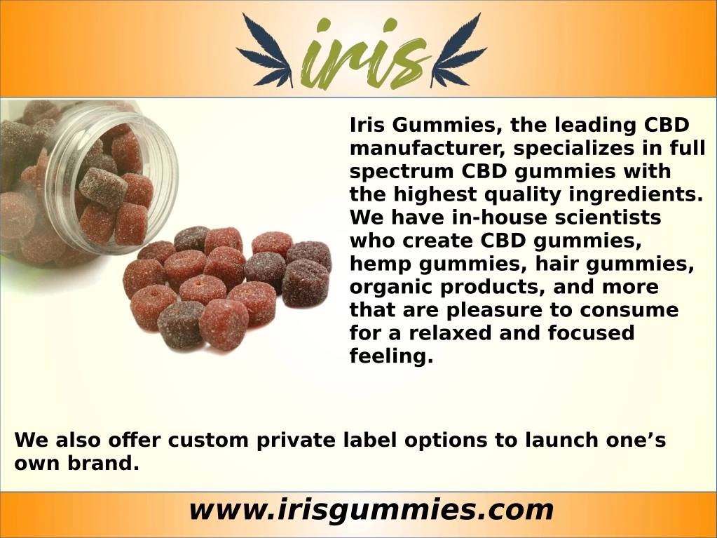iris gummies the leading cbd manufacturer