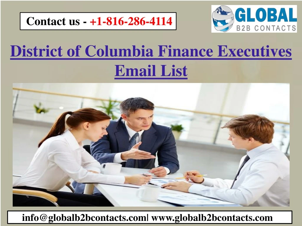 district of columbia finance executives email list