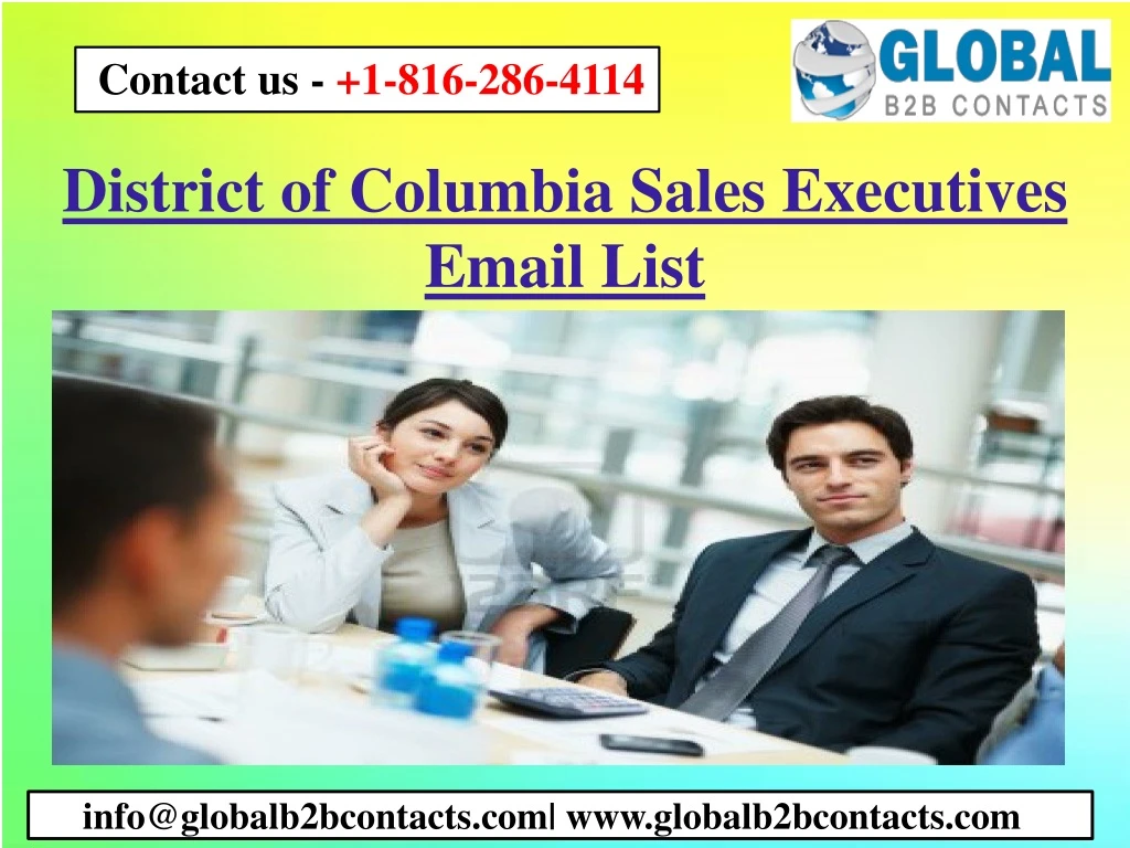 district of columbia sales executives email list
