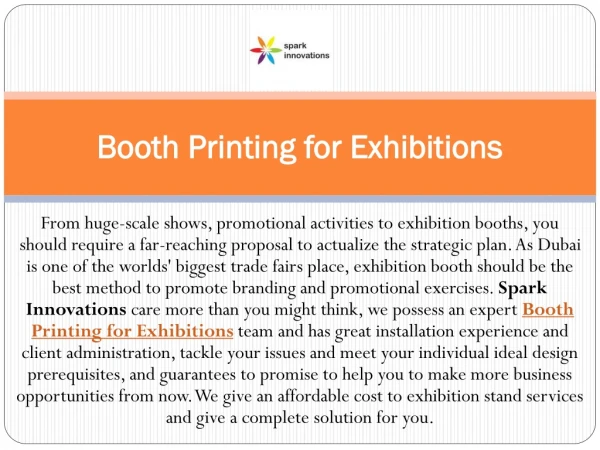 Booth Printing for Exhibitions