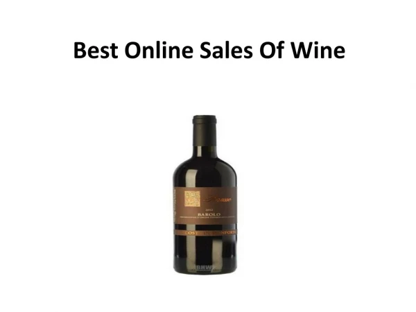 Best Online Sales Of Wine