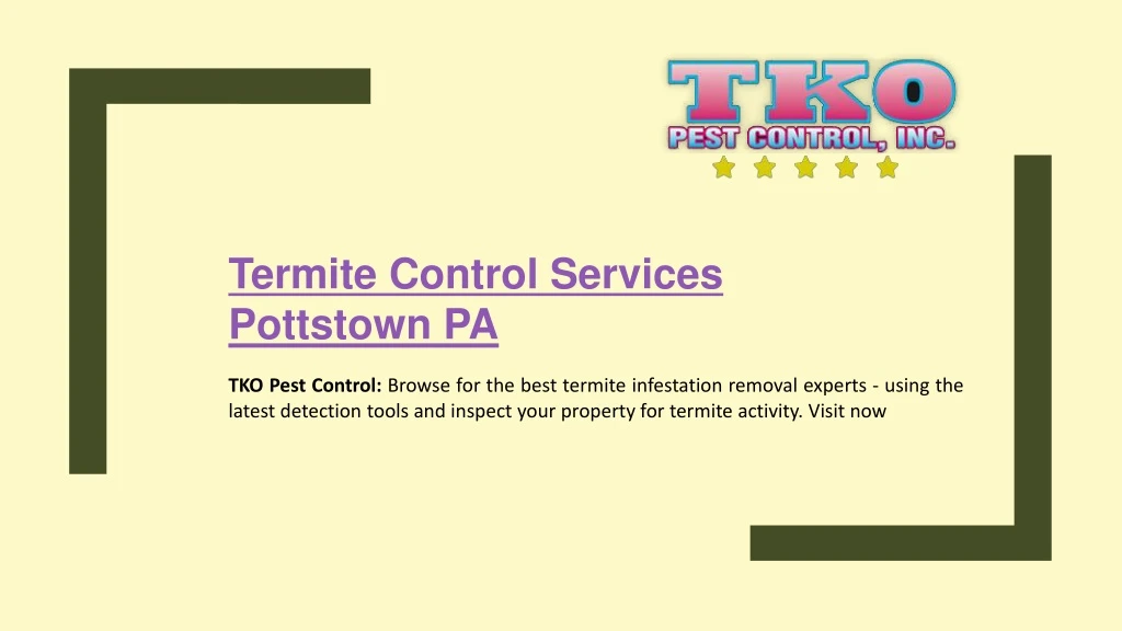 termite control services pottstown pa
