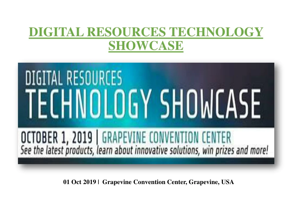 digital resources technology showcase