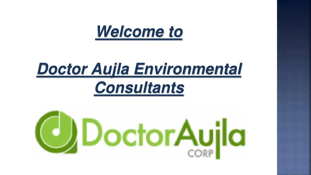 welcome to doctor aujla environmental consultants