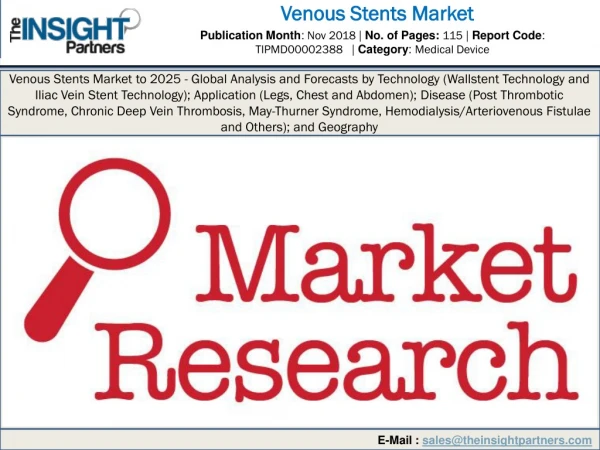 Venous stents market Astonishing Growth, Technology and Outlook 2025