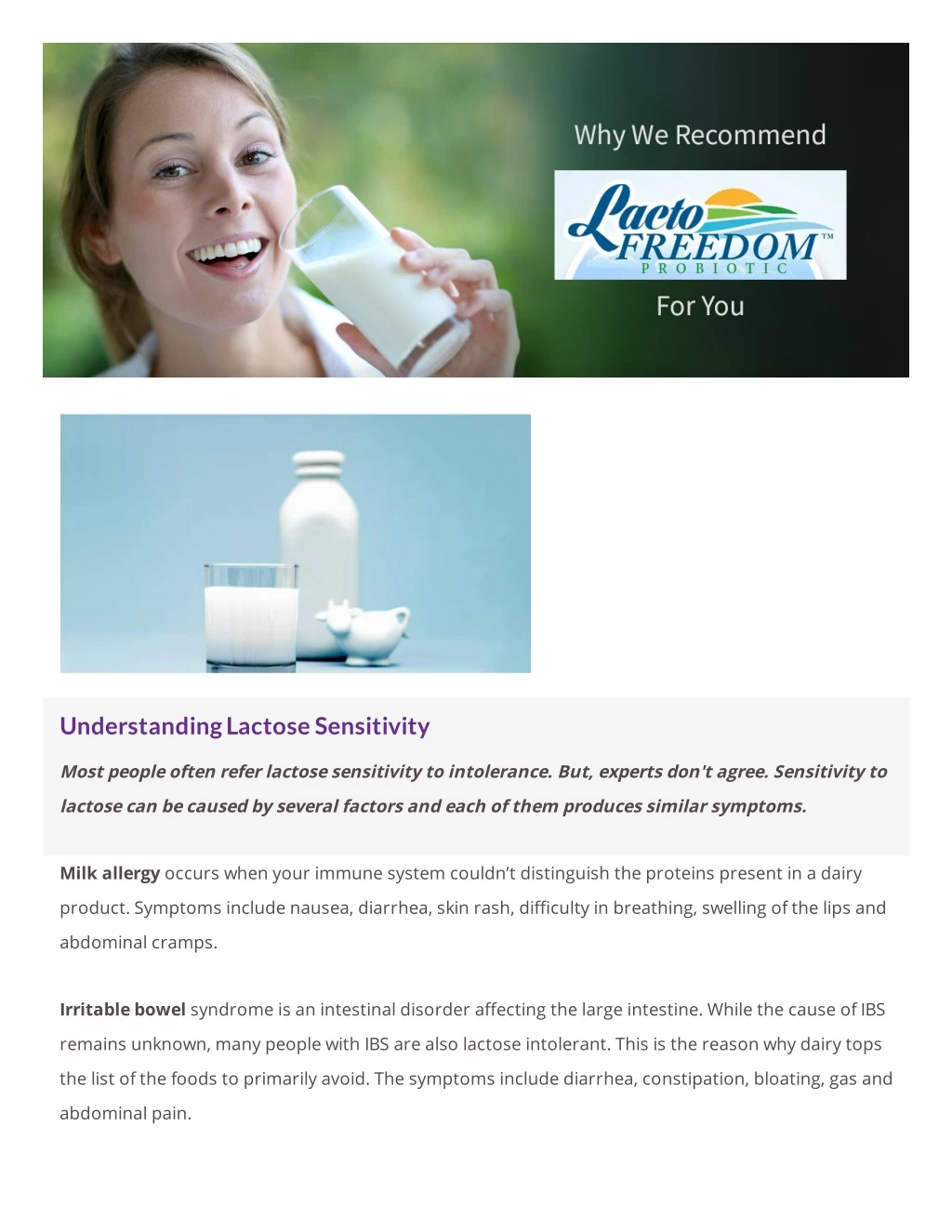 understanding lactose sensitivity