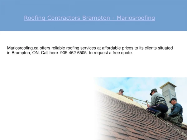 Roofing Contractors Brampton