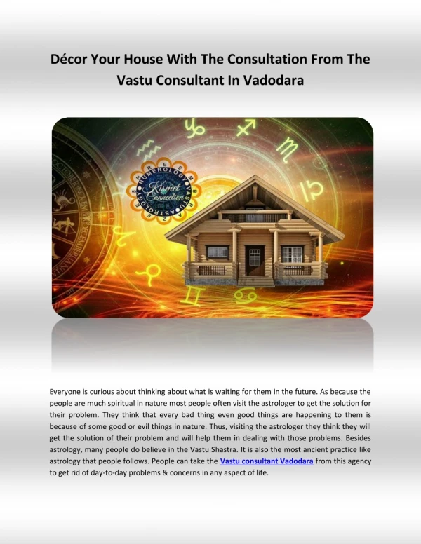 Décor Your House With The Consultation From The Vastu Consultant In Vadodara