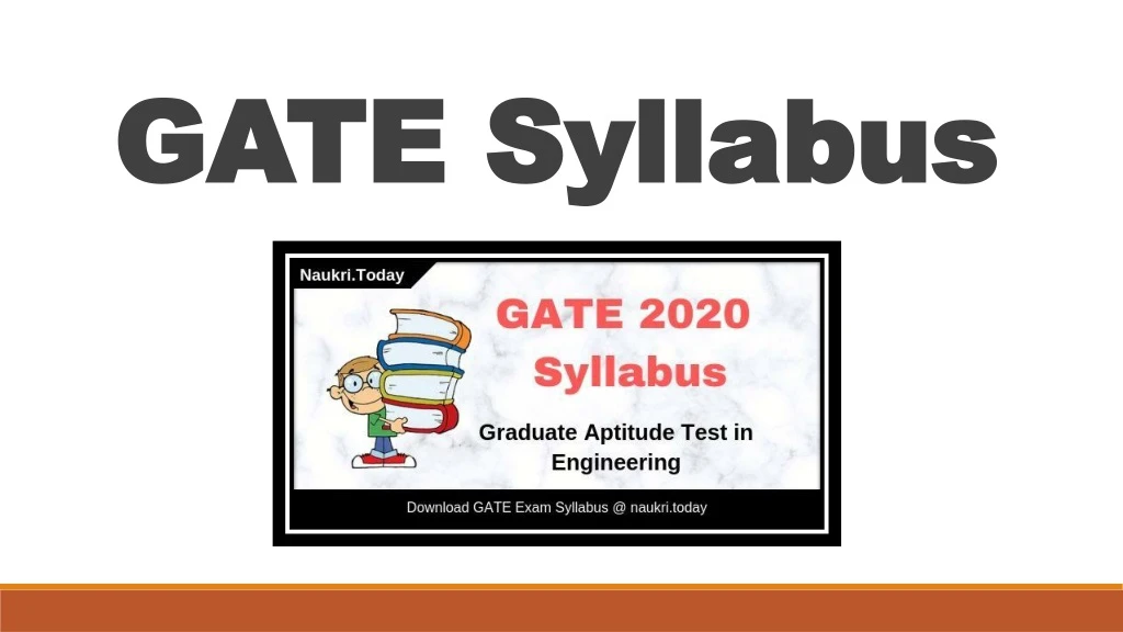 PPT - GATE Syllabus 2020 PDF | Section Wise Exam Pattern GATE 2020 Here ...