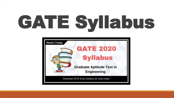 GATE Syllabus 2020 PDF | Section Wise Exam Pattern GATE 2020 Here