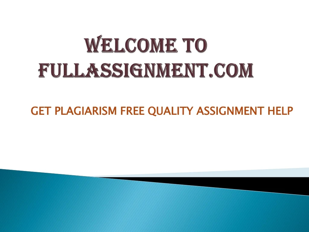 welcome to fullassignment com