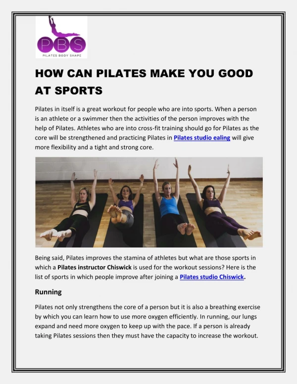 HOW CAN PILATES MAKE YOU GOOD AT SPORTS