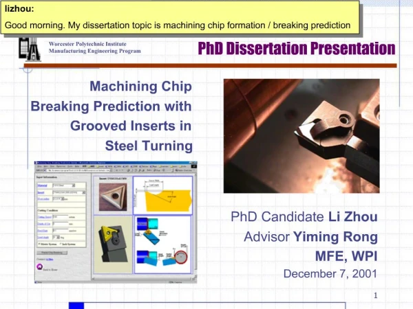 PhD Dissertation Presentation