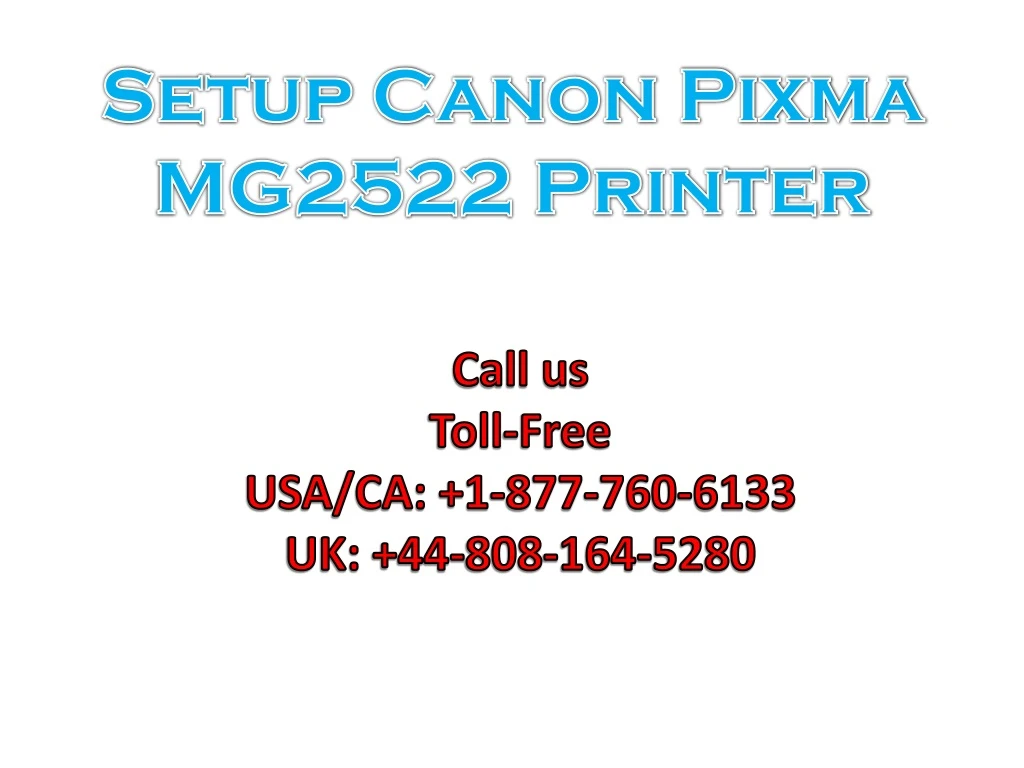 setup canon pixma mg2522 printer
