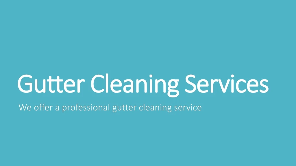 gutter cleaning services